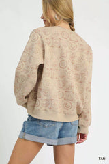 Trendsi Umgee Coin Stamp Print Sweatshirt -