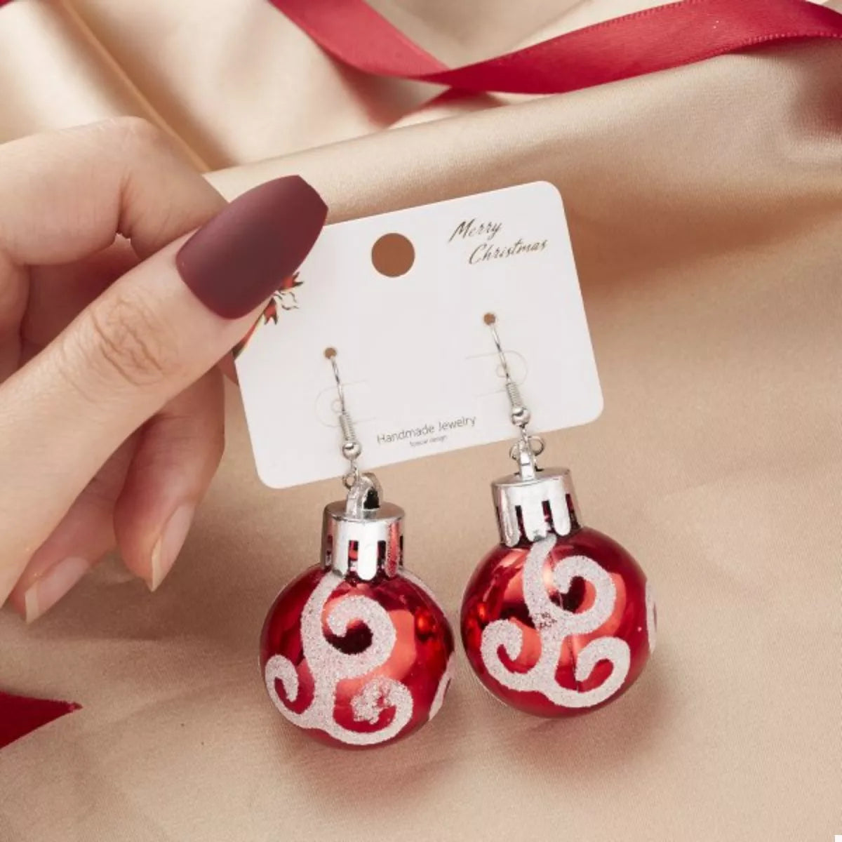 Trendsi Christmas Ball Drop Earrings -