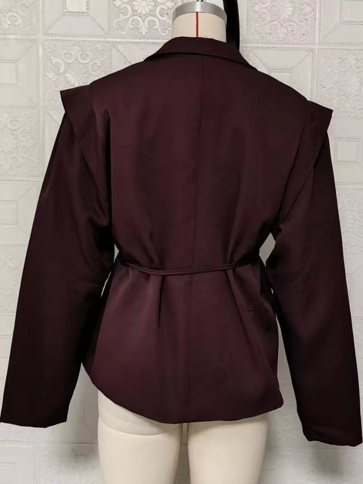 Collared long sleeve blazer, product view