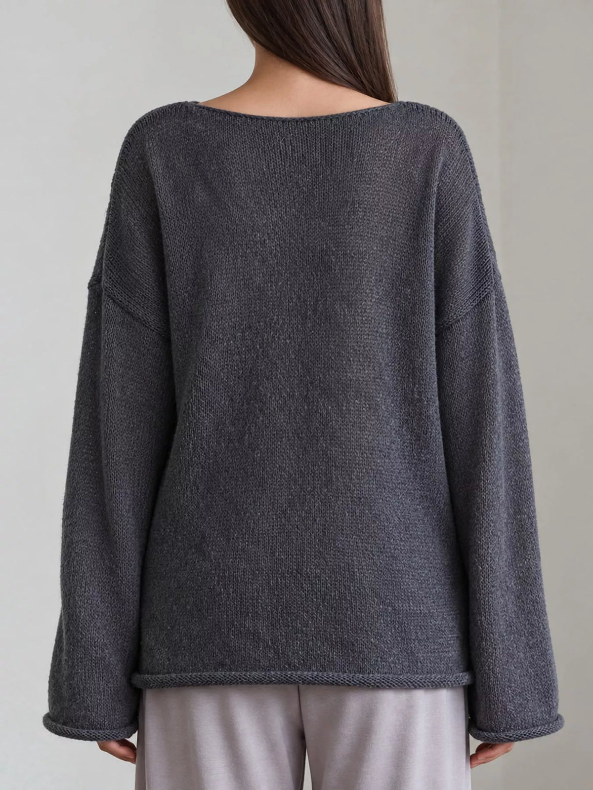 Knit cover-up, gray back