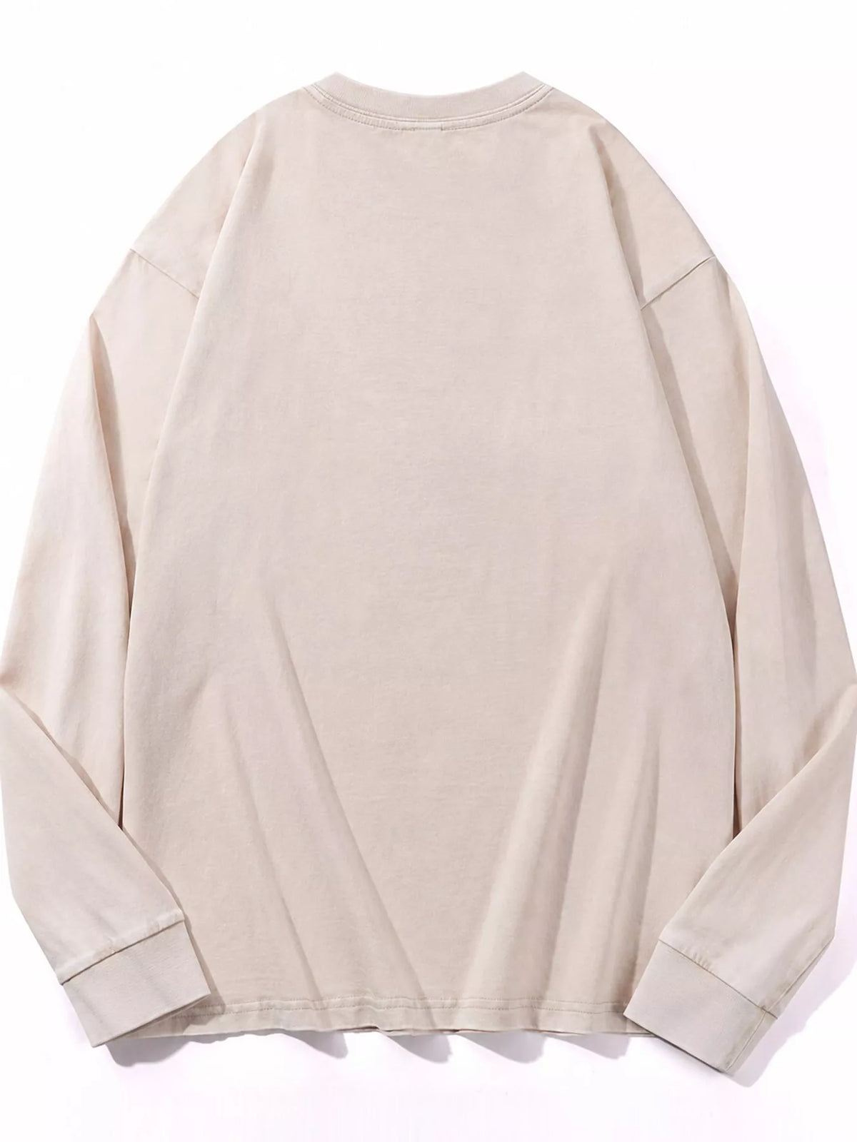 Washed Oversized Long Sleeve T-Shirt — back view