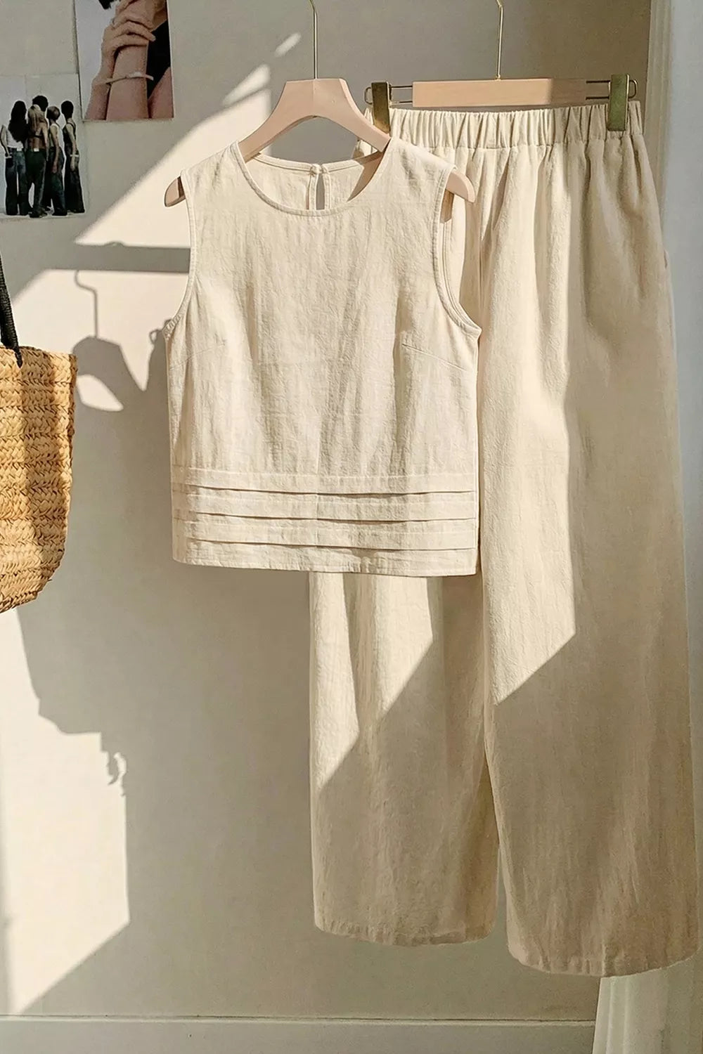 Trendsi Sleeveless Top and Wide-Leg Pants Set -