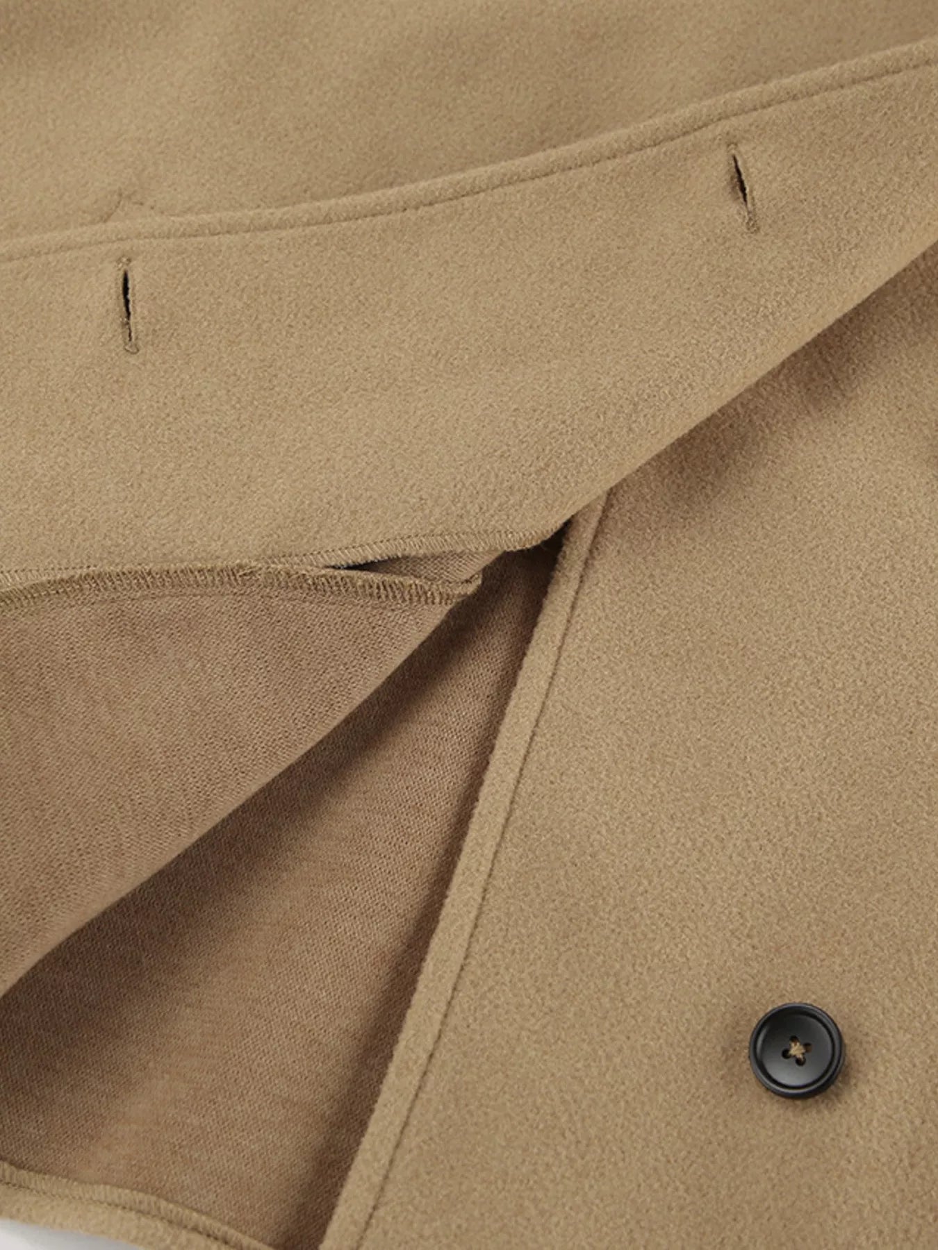 Trendsi Oversized Lapel Collar Button-Down Coat -