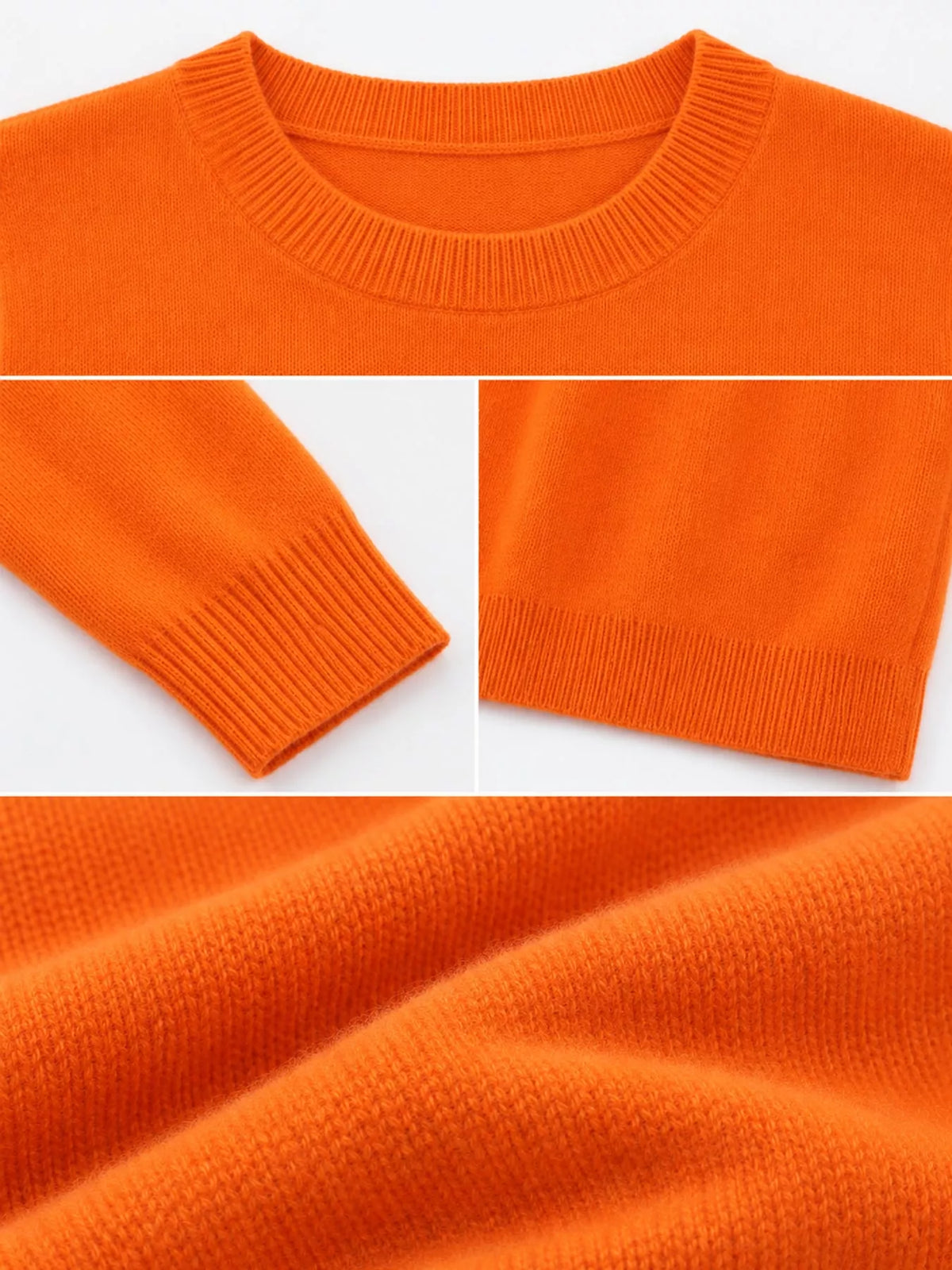 Crew Neck Long Sleeve Sweater — garment construction details