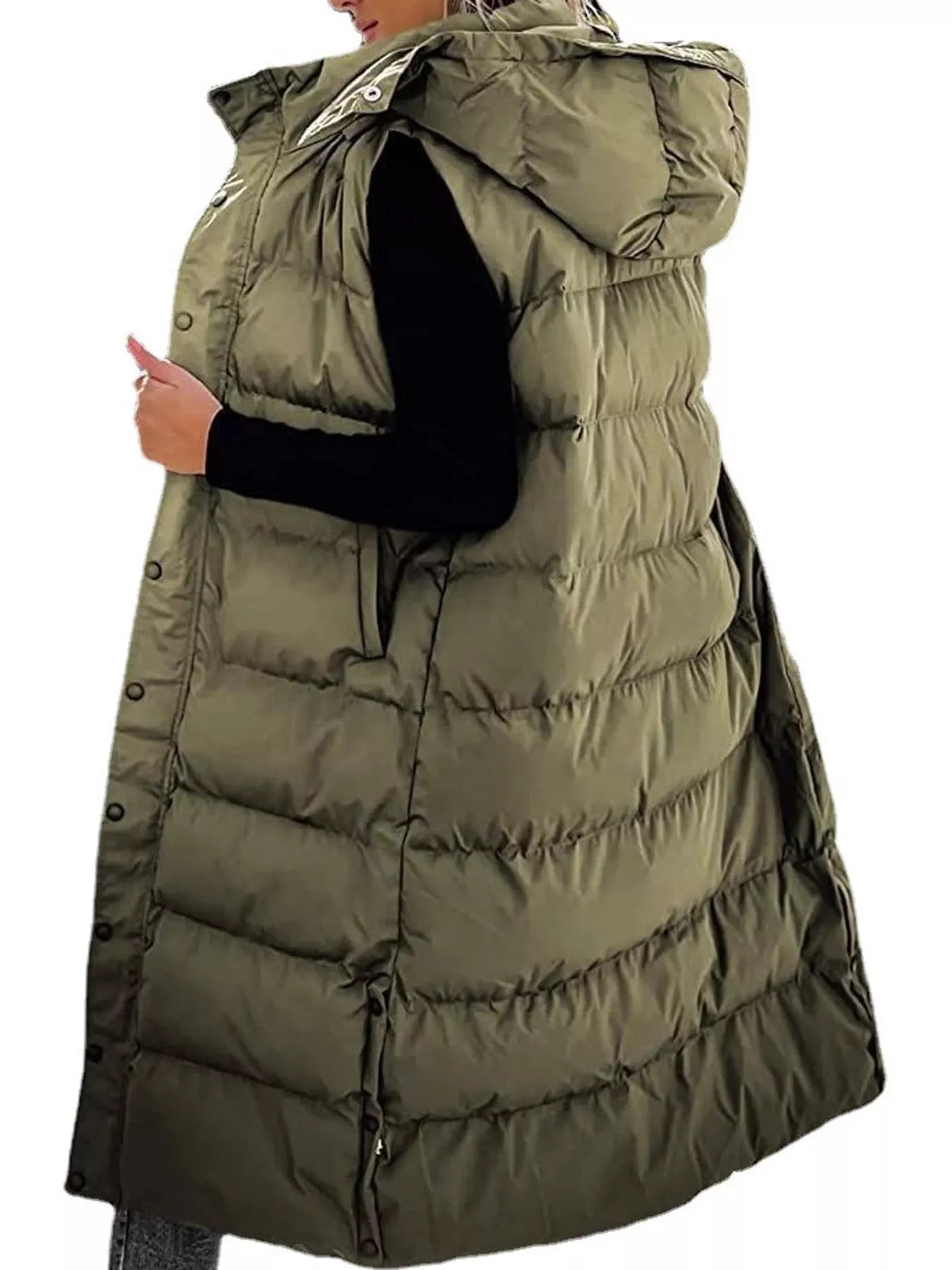 Army green sleeveless vest