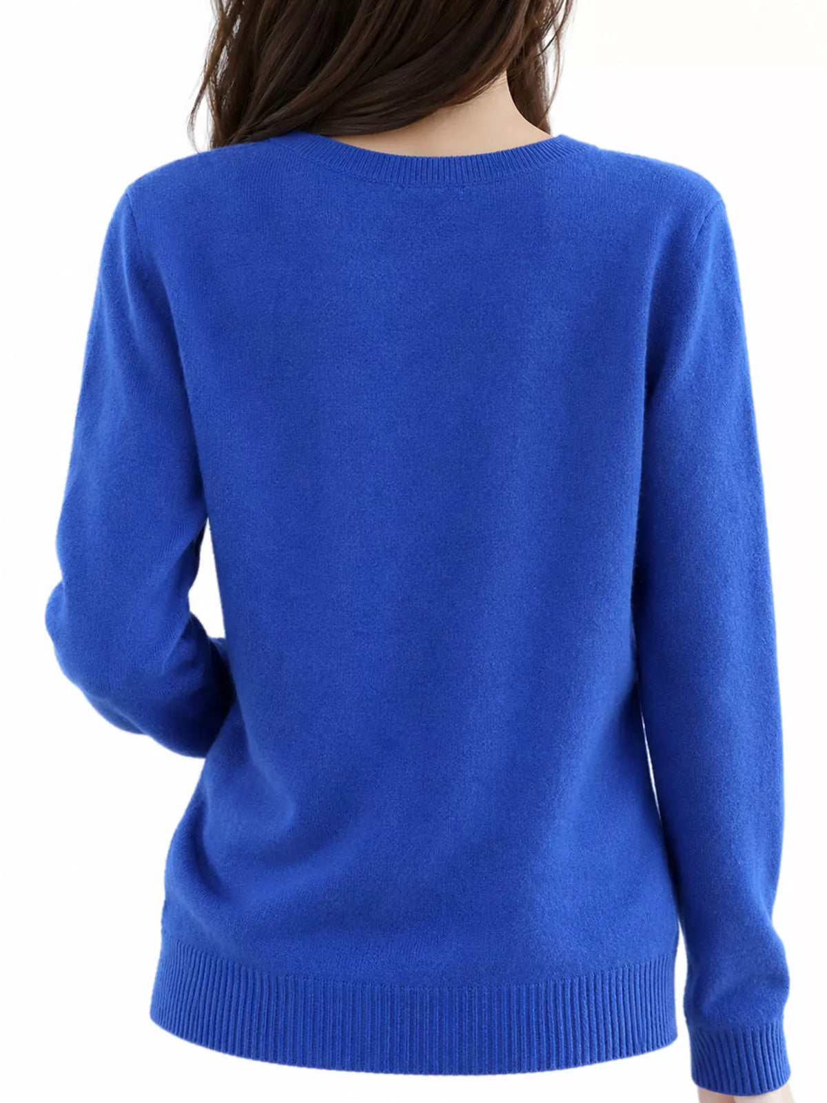 Button-down cardigan, royal blue back