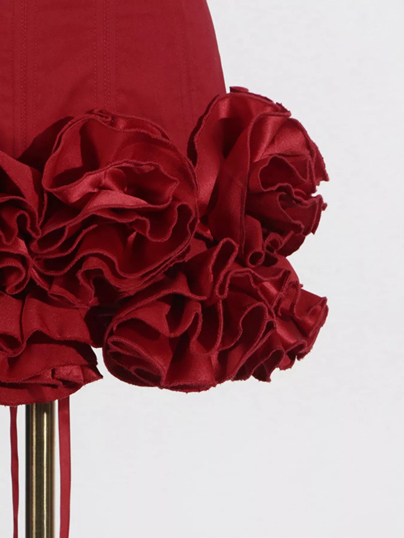 Trendsi Ruffled Hem Tube Mini Dress -