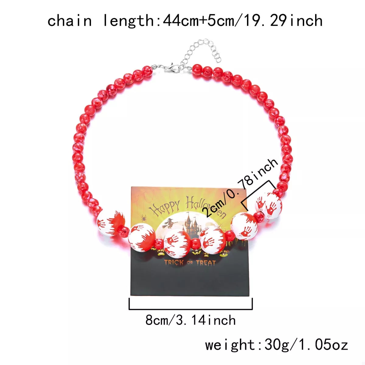 Trendsi Halloween Necklace and Bracelet Jewelry Set -