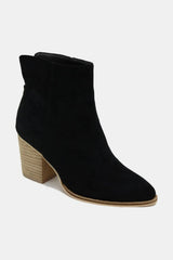 Trendsi Beast Fashion Suede Point Toe Ankle Booties -