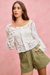Trendsi SO ME Paper Bag Patch Pocket Drawstring Twill Shorts -