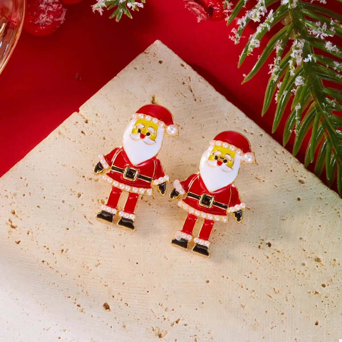 Trendsi Christmas Santa Claus Stud Earrings -