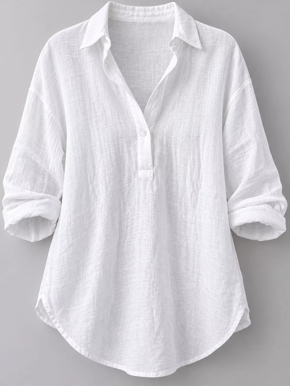Collared blouse, white flat lay