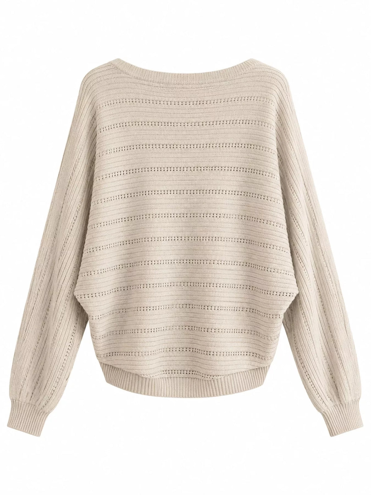 Openwork sweater, cream back