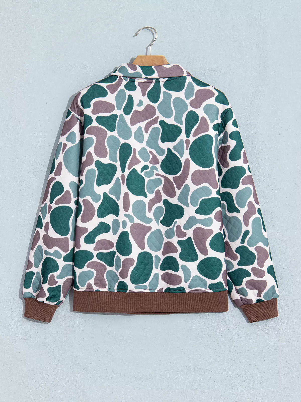 Quarter Snap Camouflage Sweatshirt — garment back