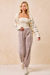 Trendsi BiBi Side Lines Leopard Track Pants -