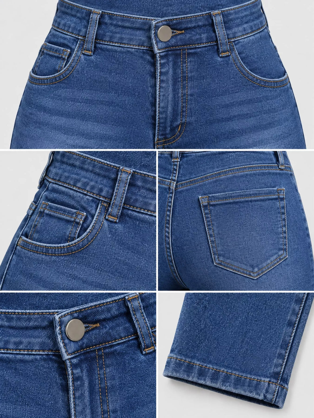 Dark Blue high-waisted skinny jeans