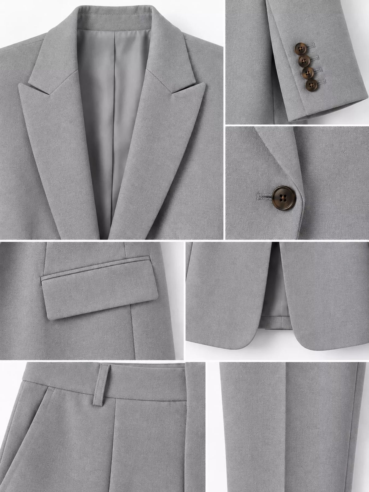 Collared long sleeve outfit set, construction and design details