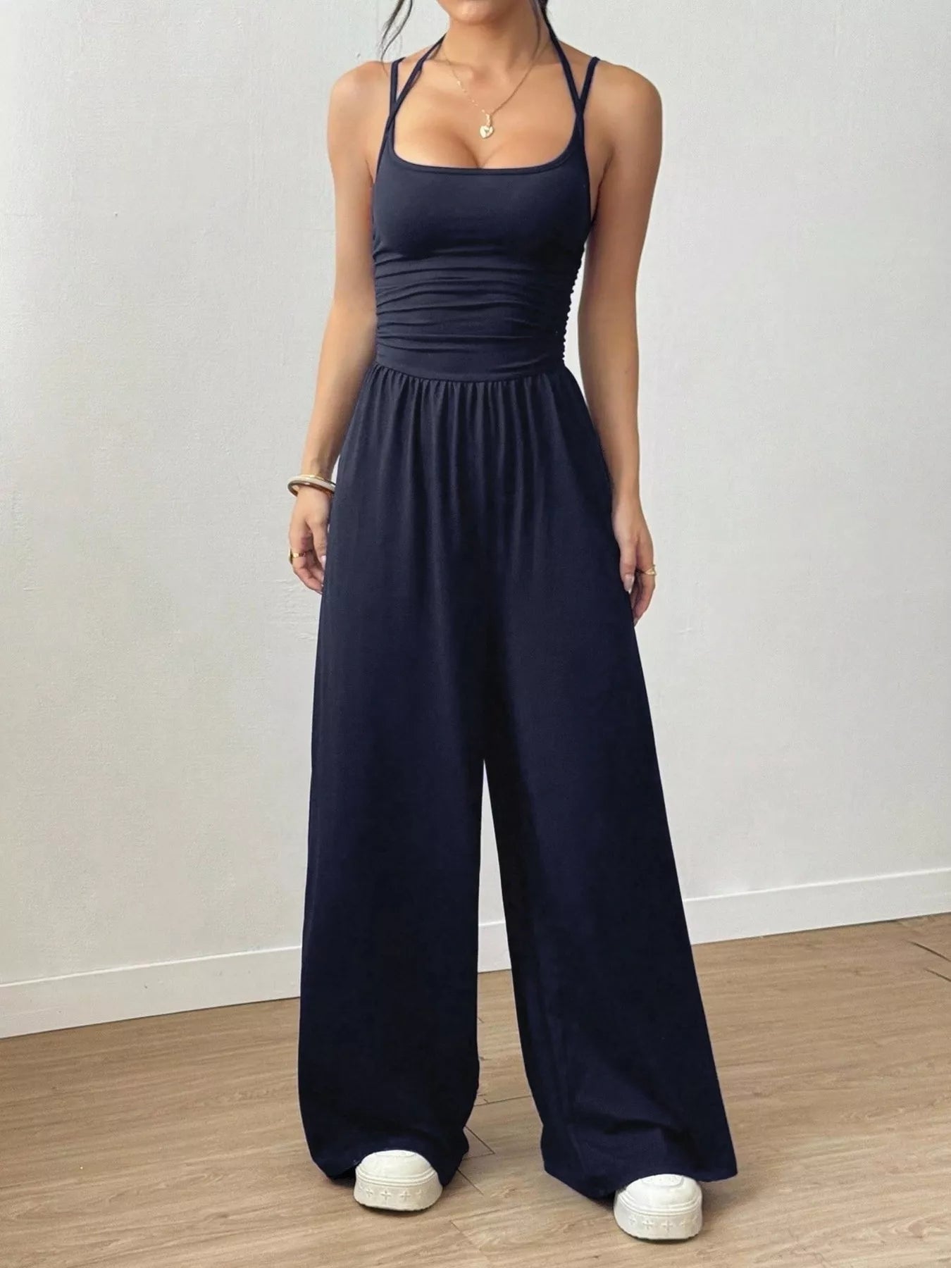 Trendsi Spaghetti Strap Wide-Leg Jumpsuit -