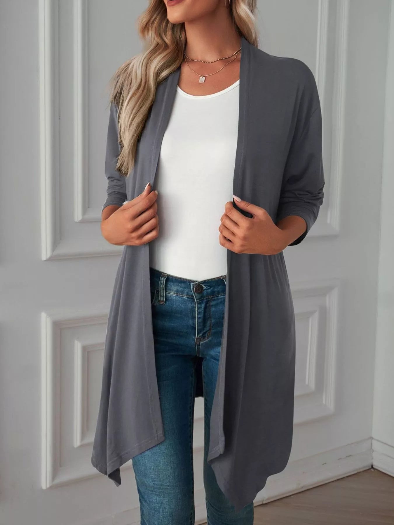 Trendsi Lightweight Open Front Cardigan -
