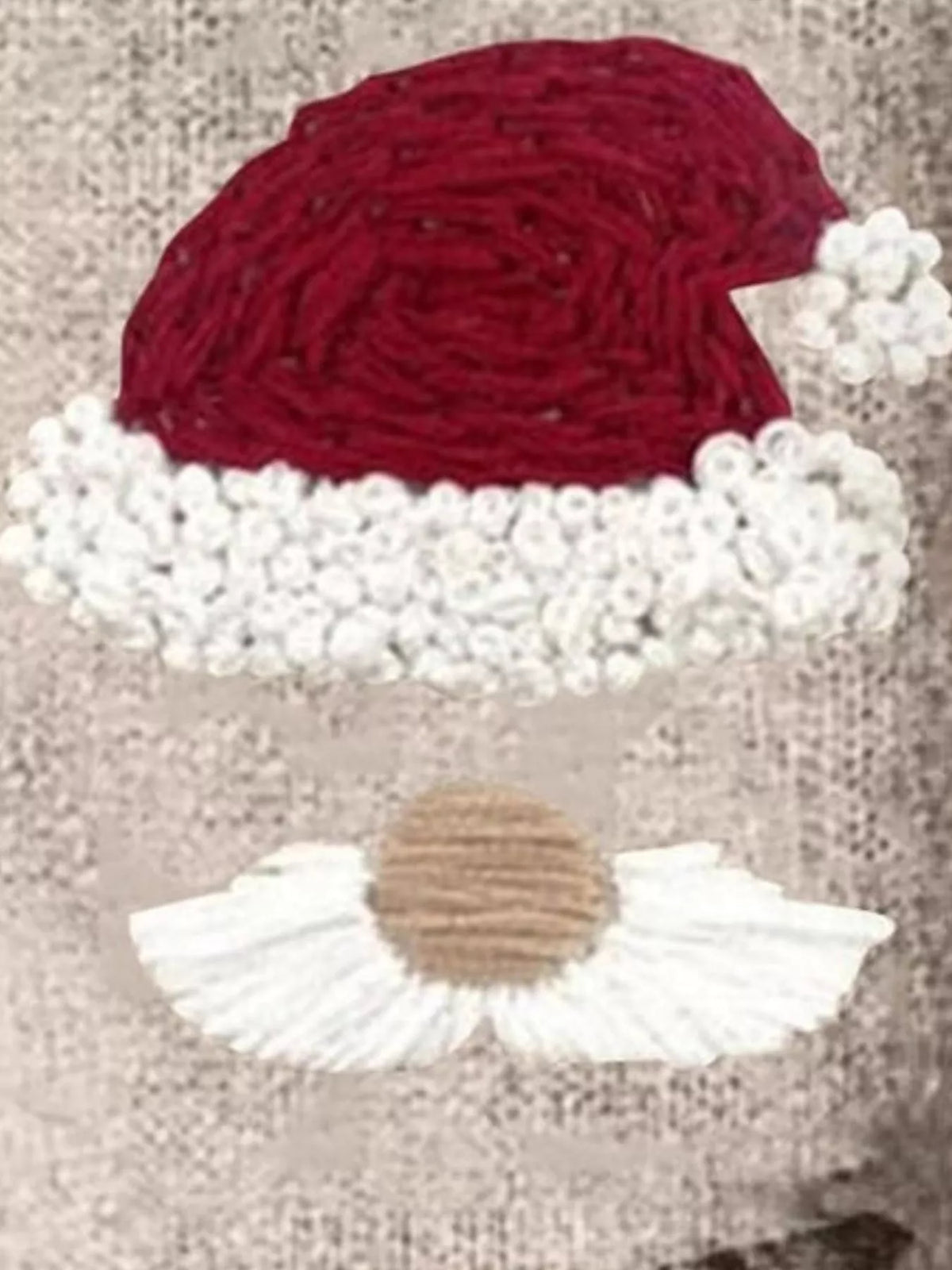 Christmas Graphic Dropped Shoulder Sweater in beige, graphic detail