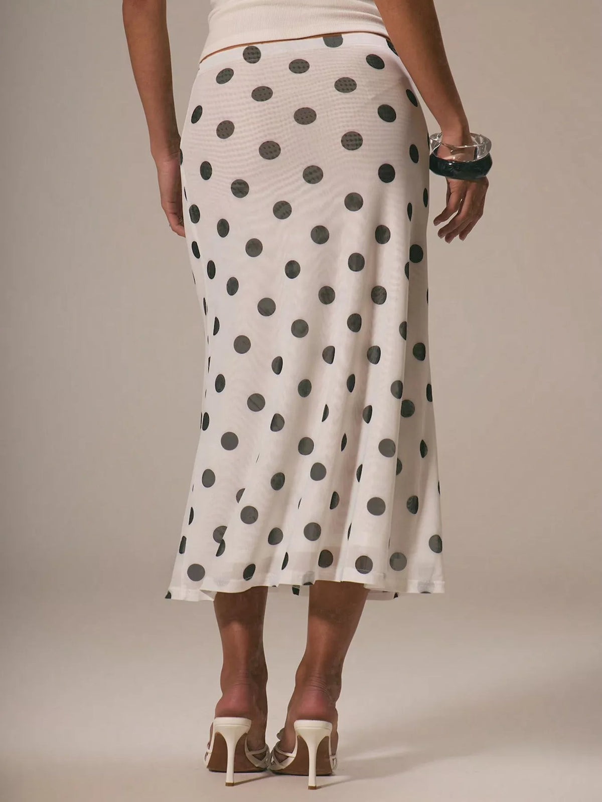 Trendsi Polka Dot Midi Skirt -