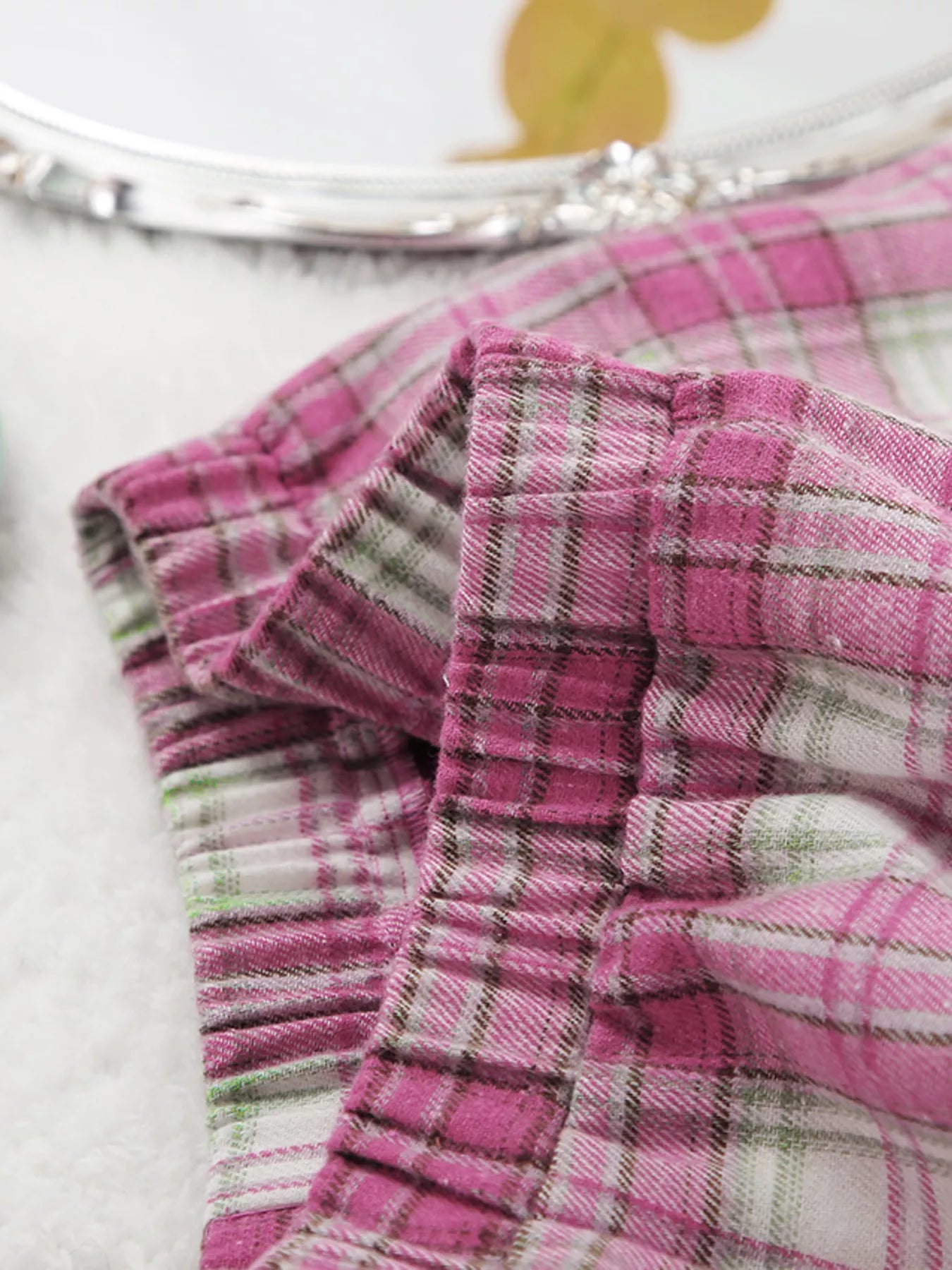 Trendsi Plaid Long Sleeve Shirt and Pants Set -