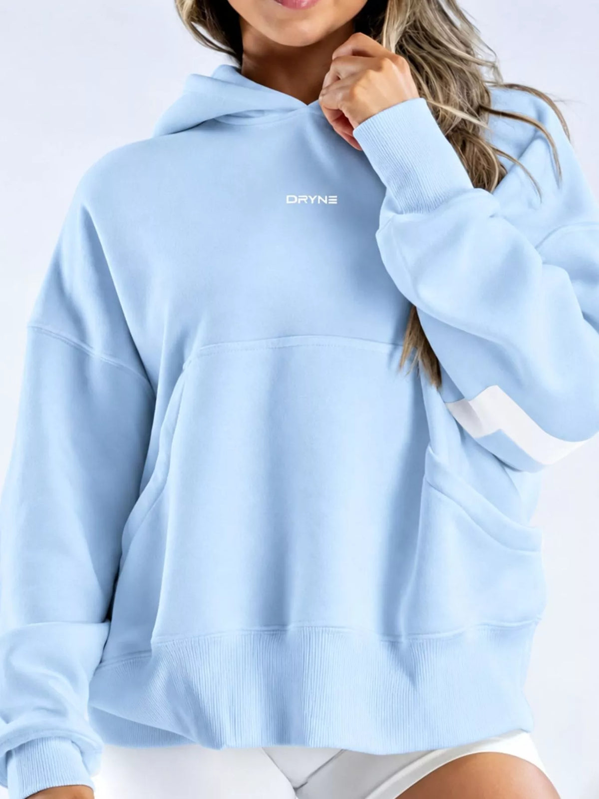 Letter-Back Kangaroo Pocket Hoodie — front view