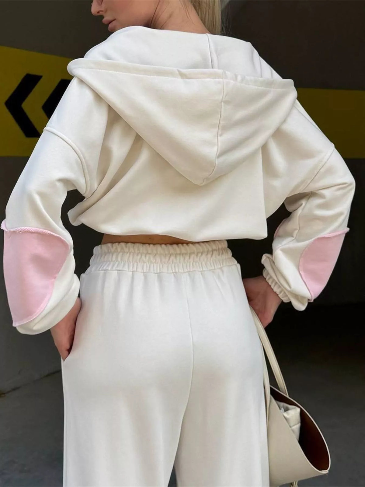 Trendsi Zip Up Hoodie and Wide-Leg Pants Set -