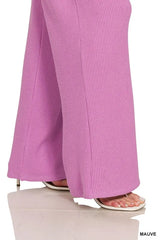 Trendsi Zenana Rolled Sleeve Top and Pants Sweater Set -