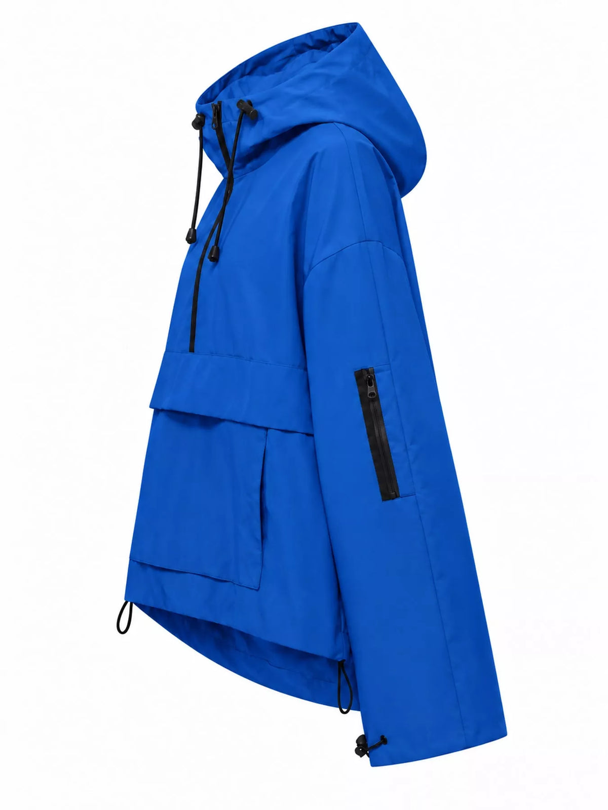 Half-Zip Hooded Anorak Jacket — side view