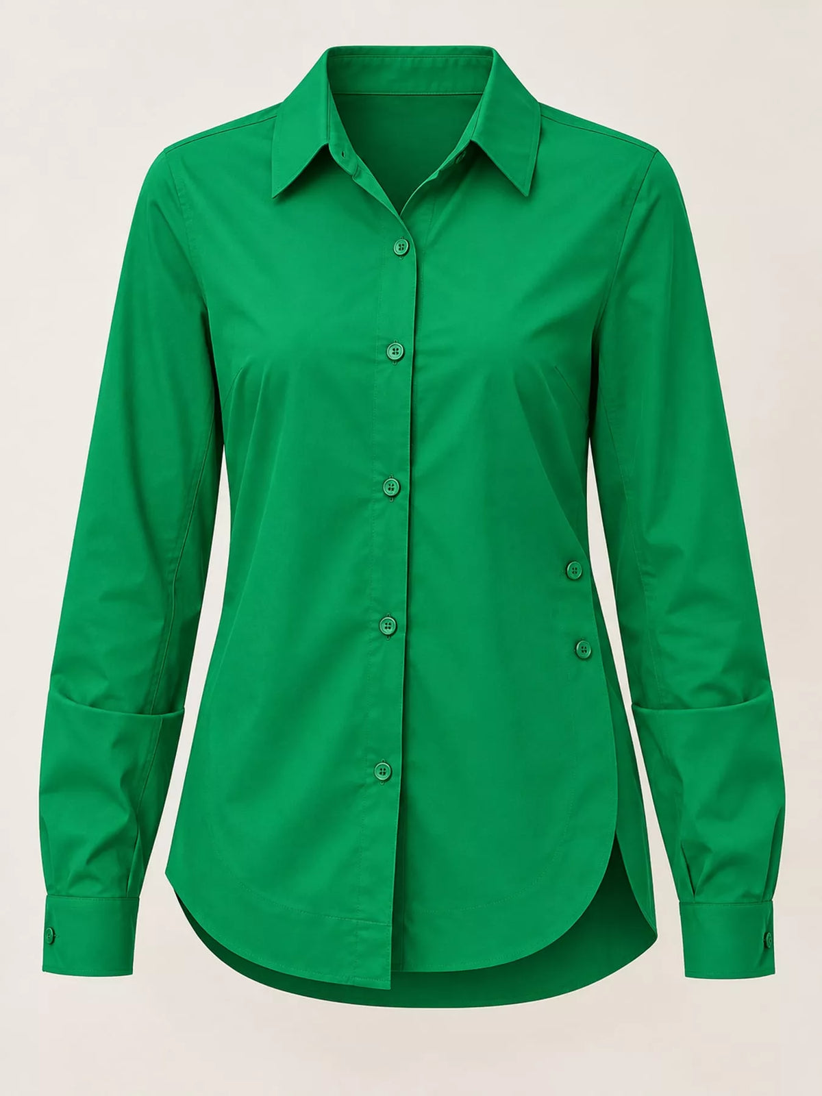 Button-Up Long Sleeve Shirt — garment front