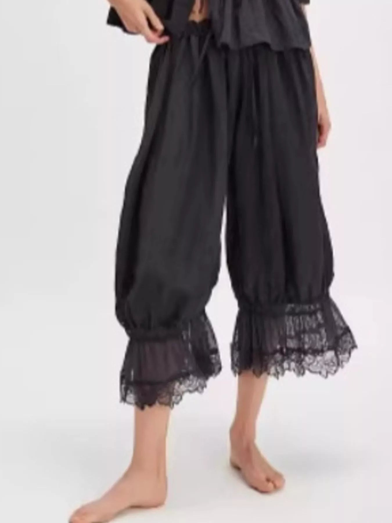 Trendsi Lace Trimmed Lounge Pants -
