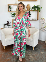 Trendsi Double Take Full Size Half Sleeve Wide Leg Jumpsuit -