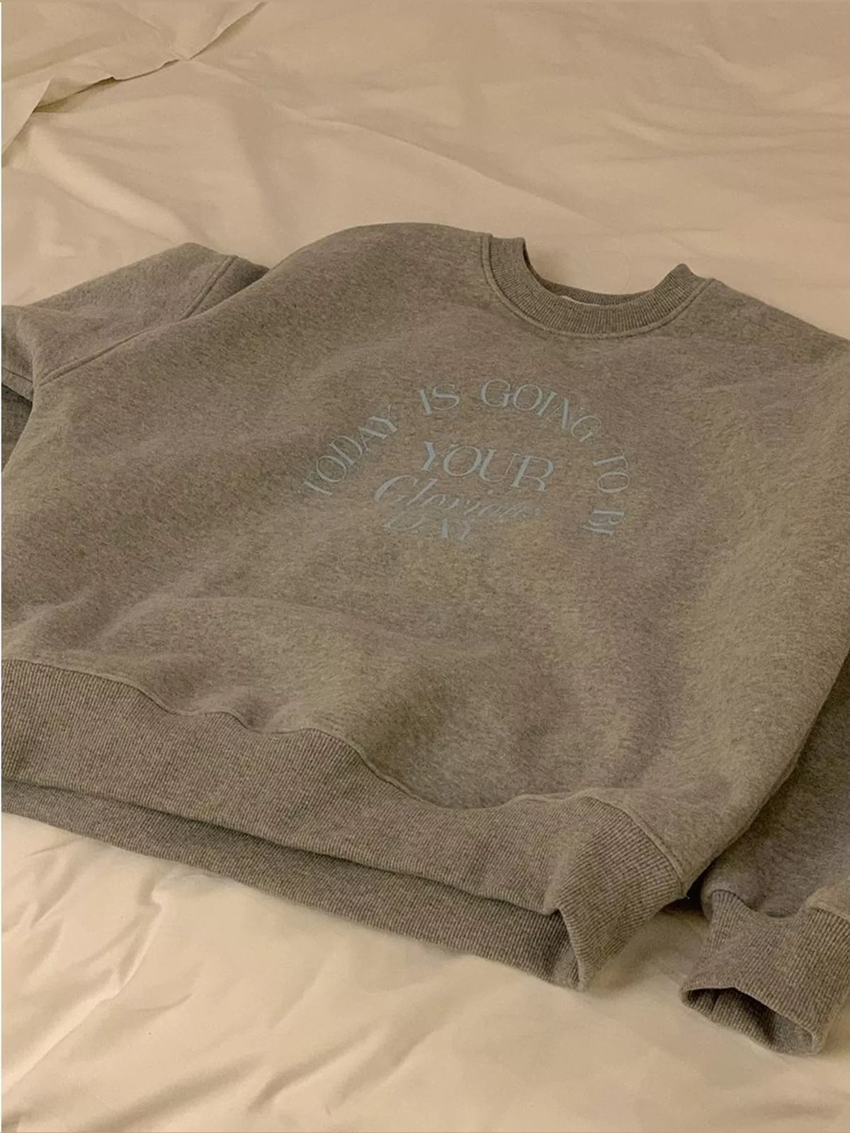 Oversized Graphic Crewneck Sweatshirt — garment front
