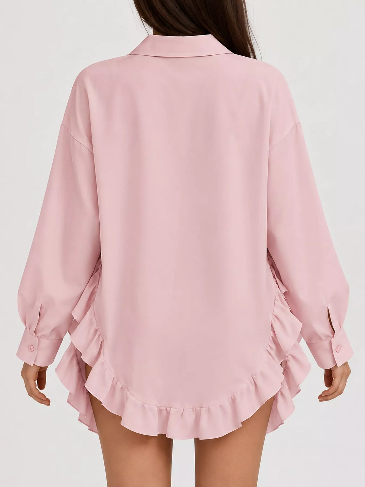 Long-sleeve shirt, back view