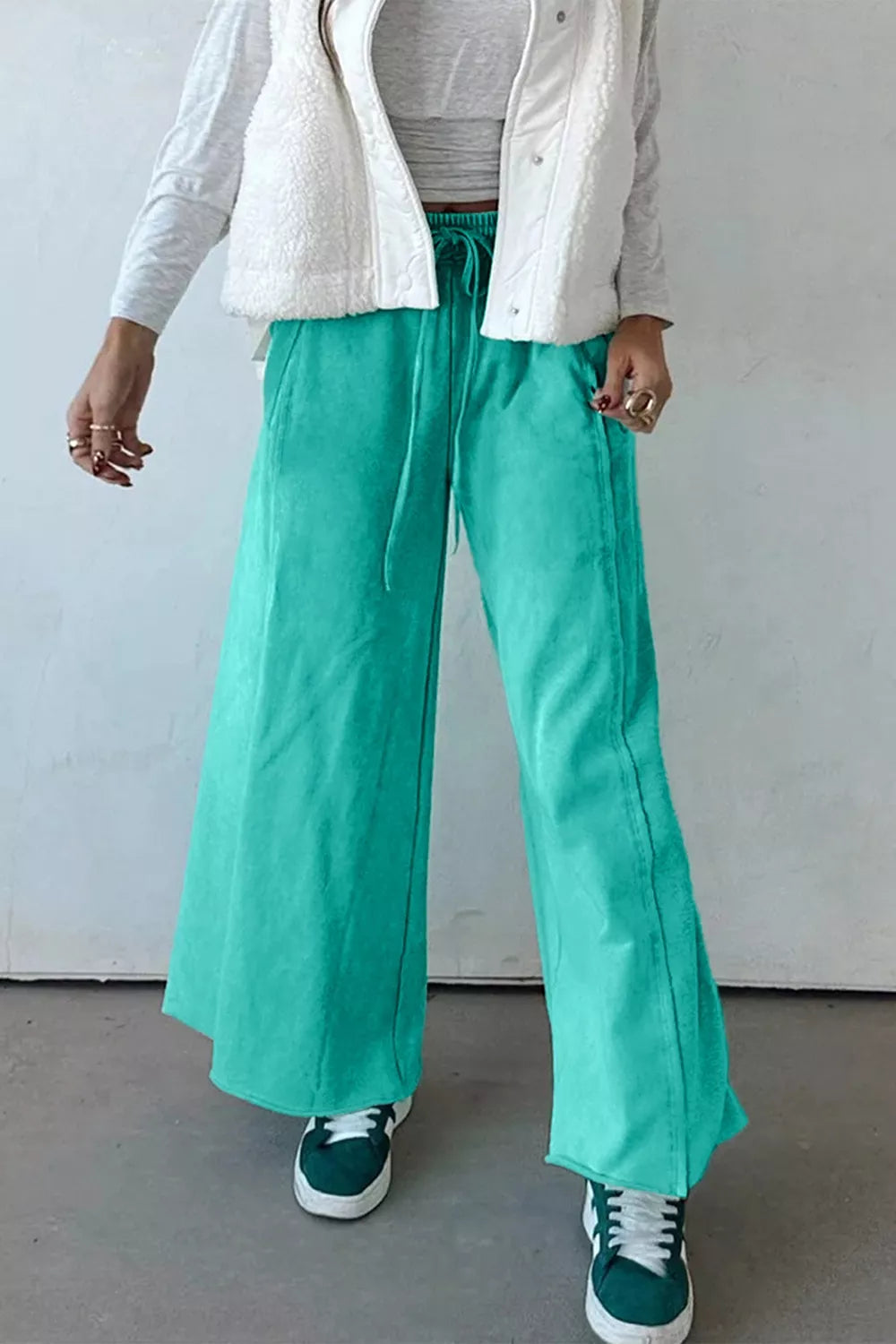 Trendsi High-Waisted Wide-Leg Pants -
