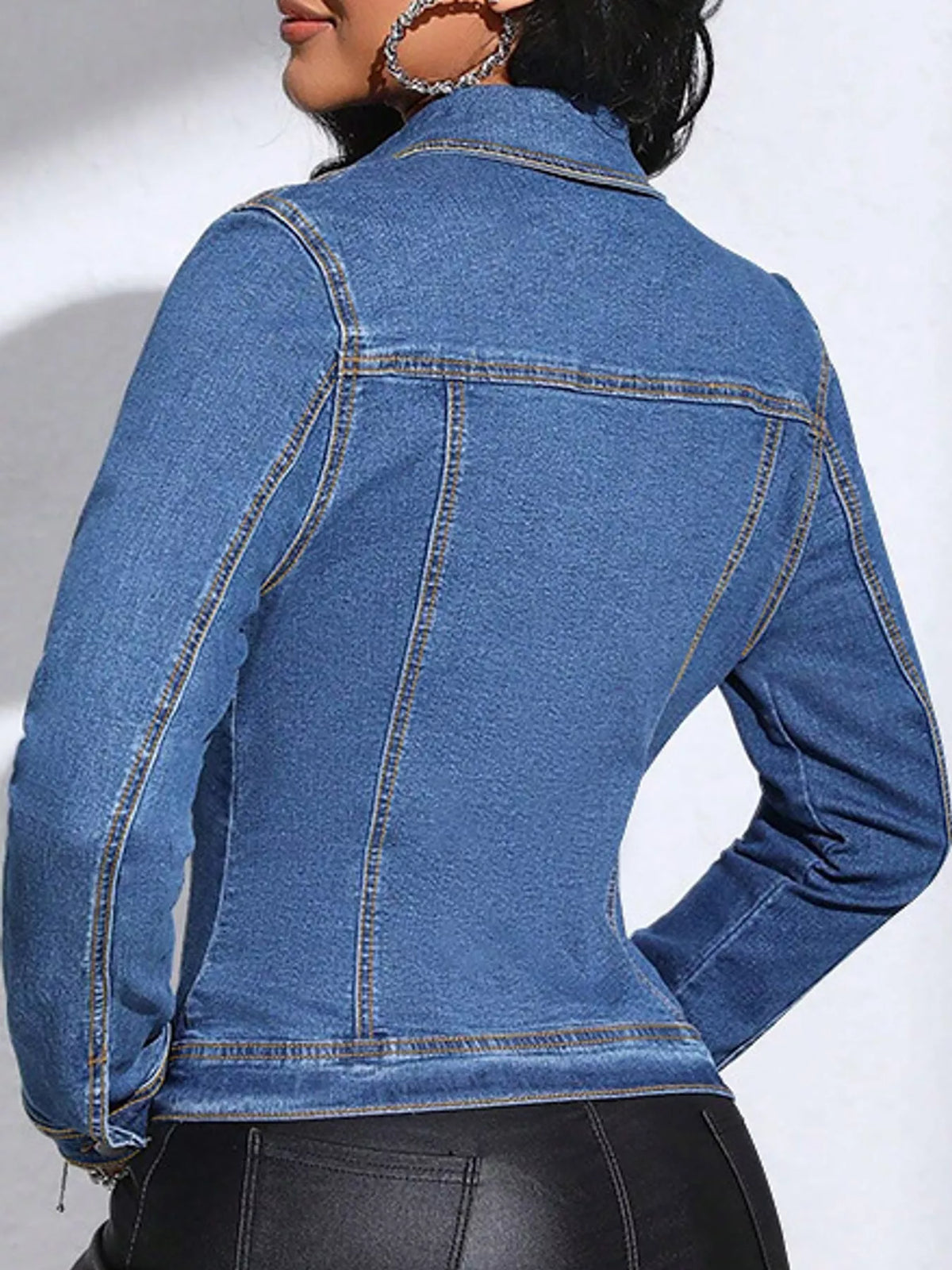 Denim jacket, blue back