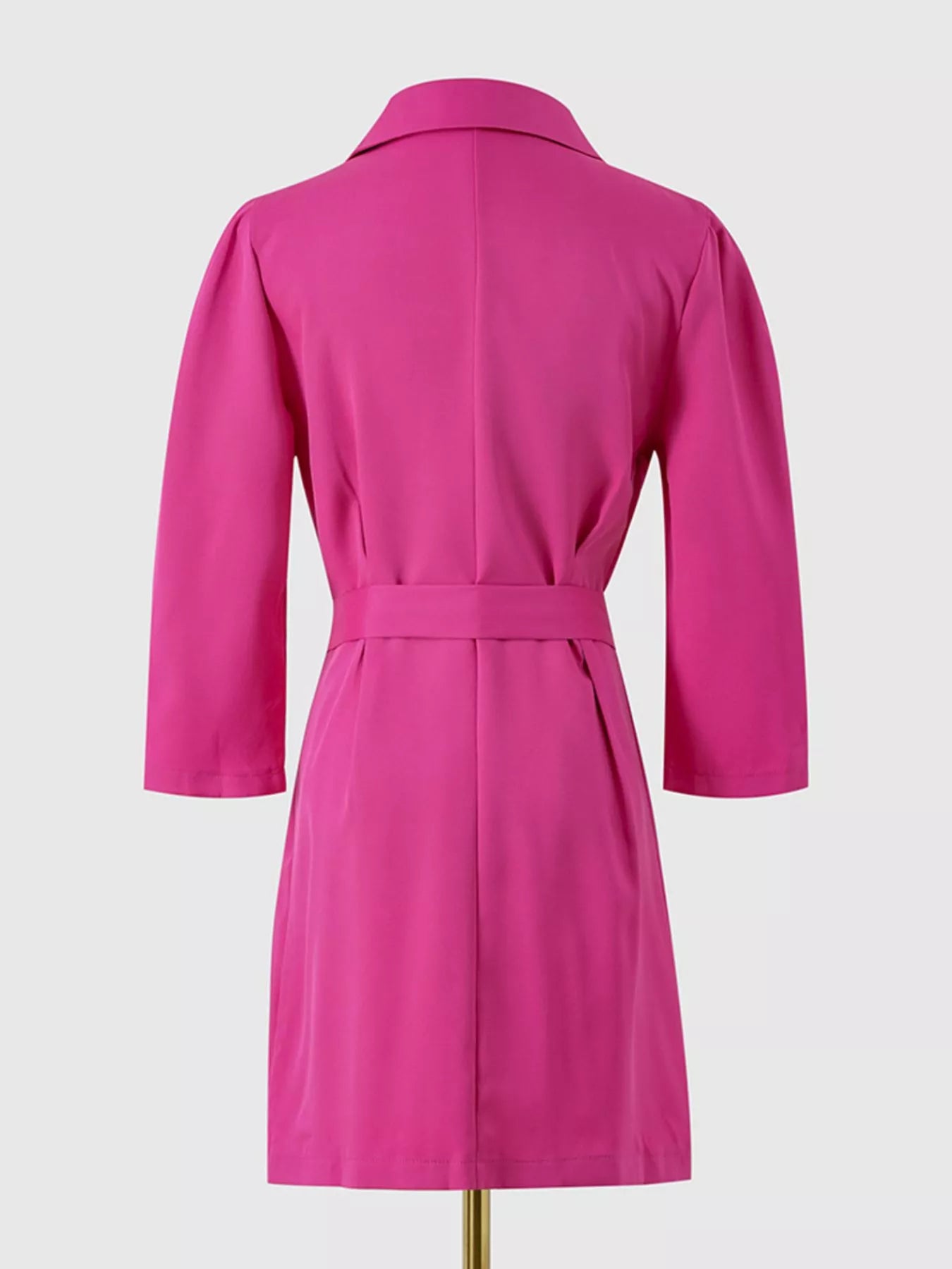 Trendsi Double-Breasted Blazer Dress with Embellished Belt -