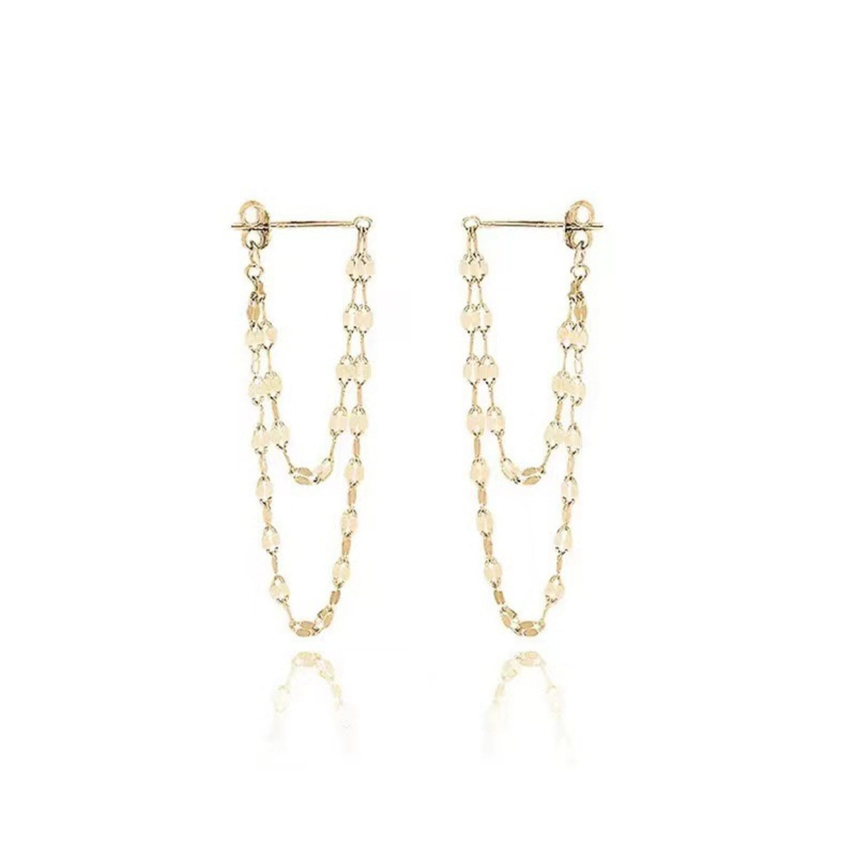 Trendsi 18K Gold-Plated Chain Earrings -