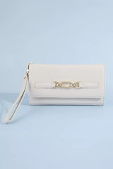 Trendsi Fame Vegan Leather Chain Buckle Wristlet Wallet -