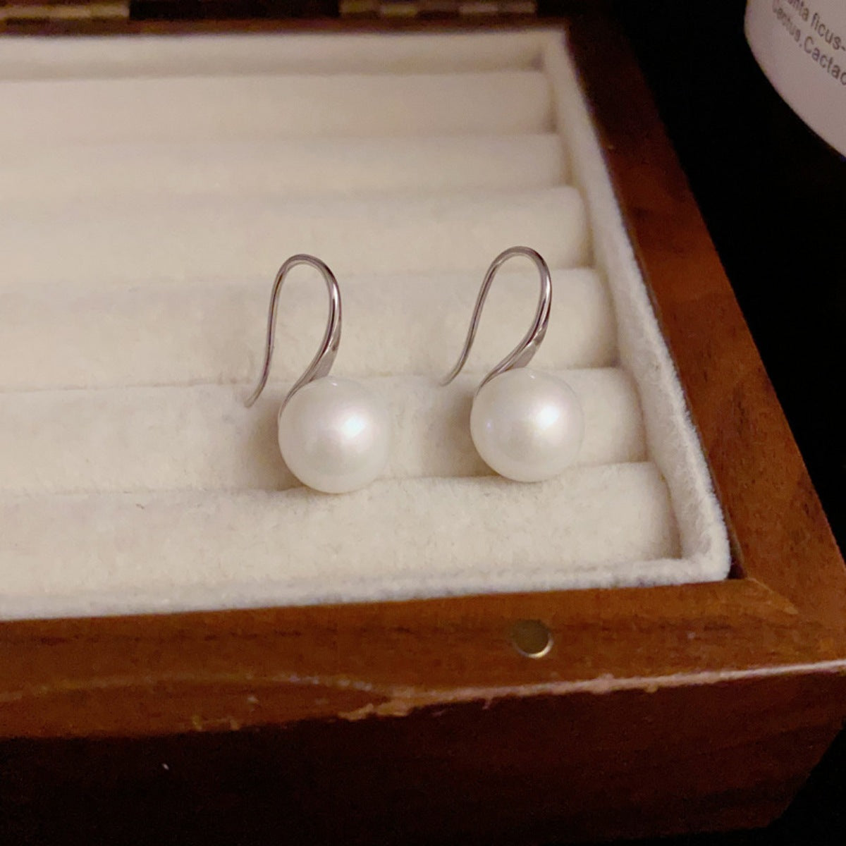 Trendsi 925 Sterling Silver Pearl Drop Earrings -