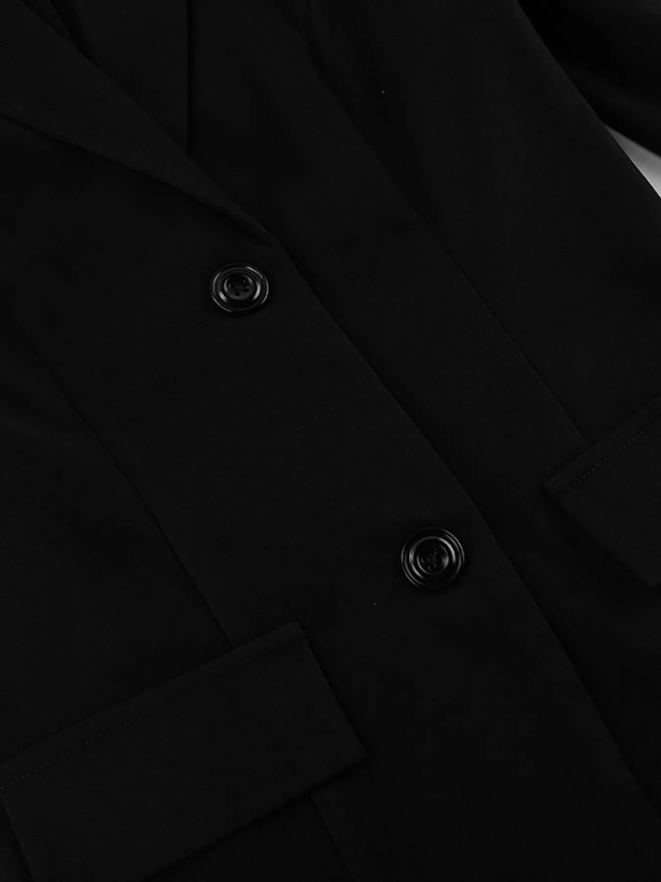 Trendsi Lace Hem Lapel Collar Blazer -