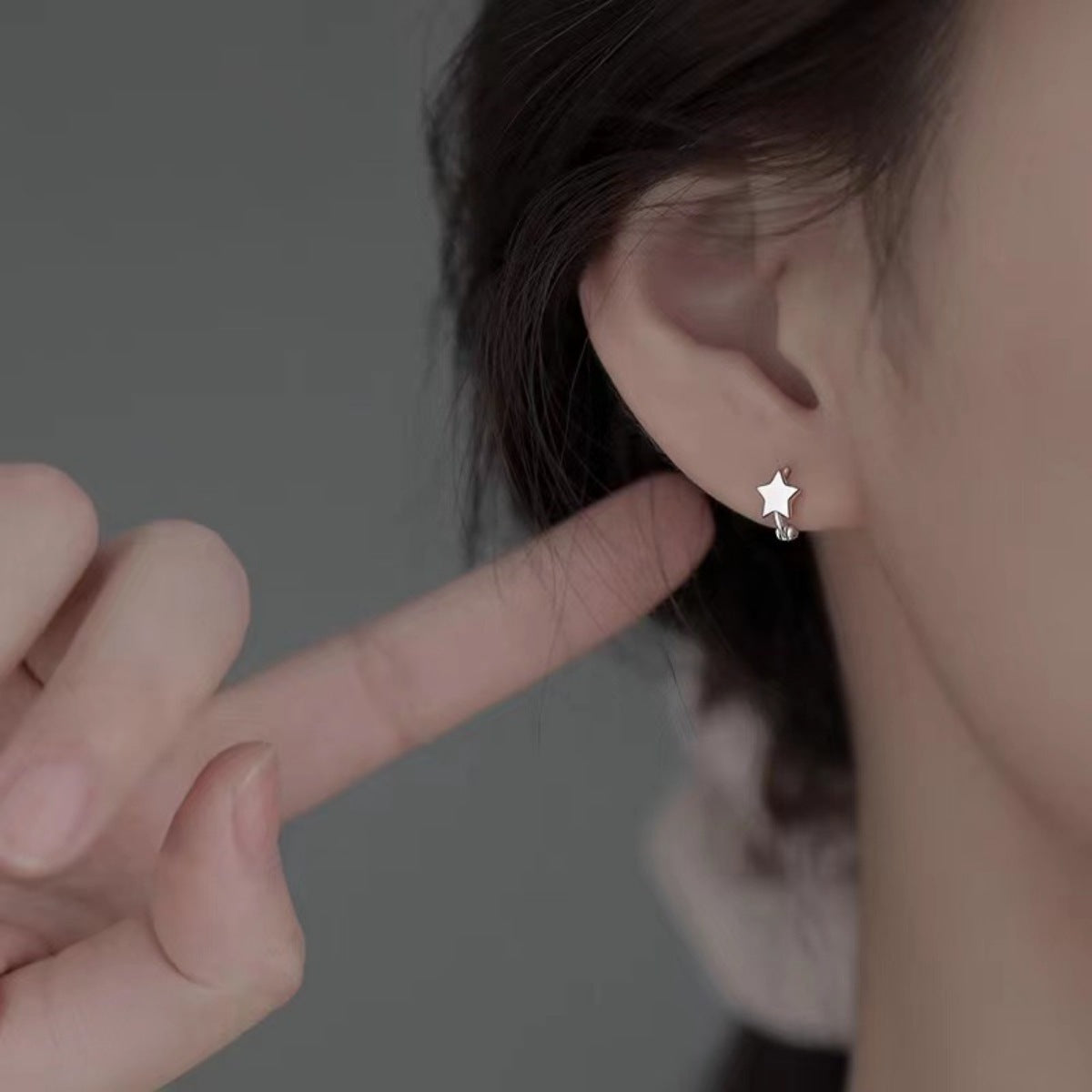 Trendsi 925 Sterling Silver Star Earrings -