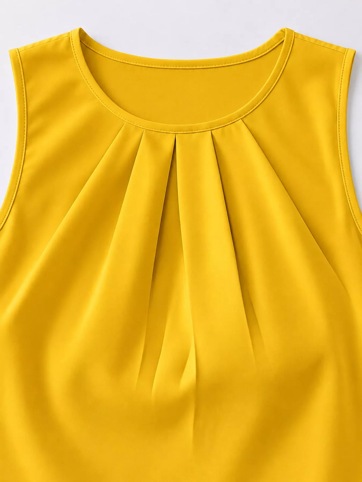 Sleeveless Pleated Blouse — construction details