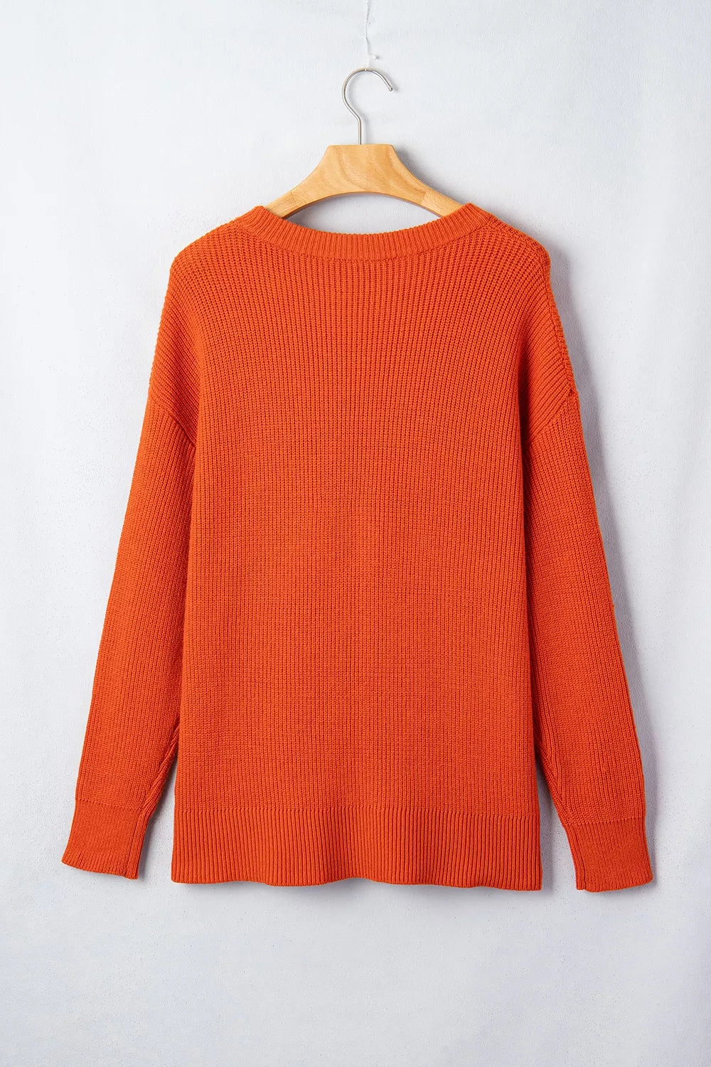 Trendsi Drop Shoulder Long Sleeve Round Neck Halloween Sweater -