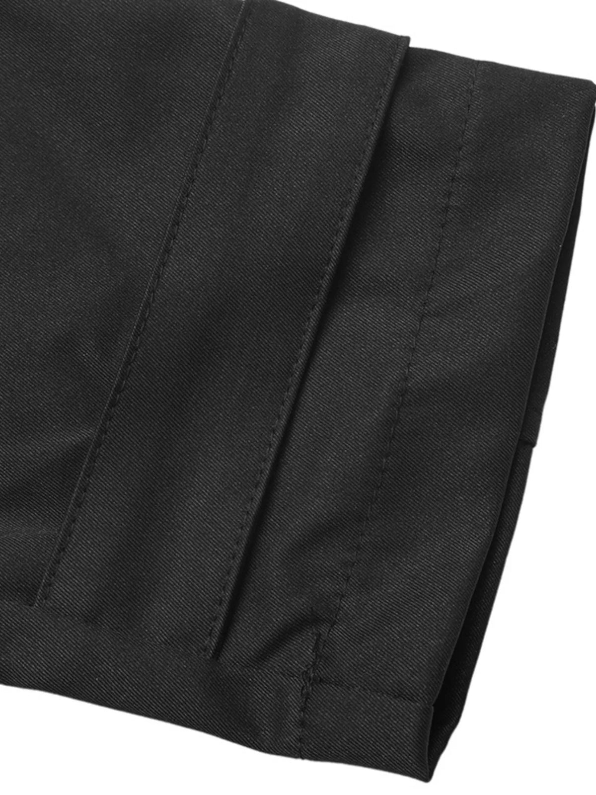 Double-Breasted Military-Style Stand Collar Jacket — construction details