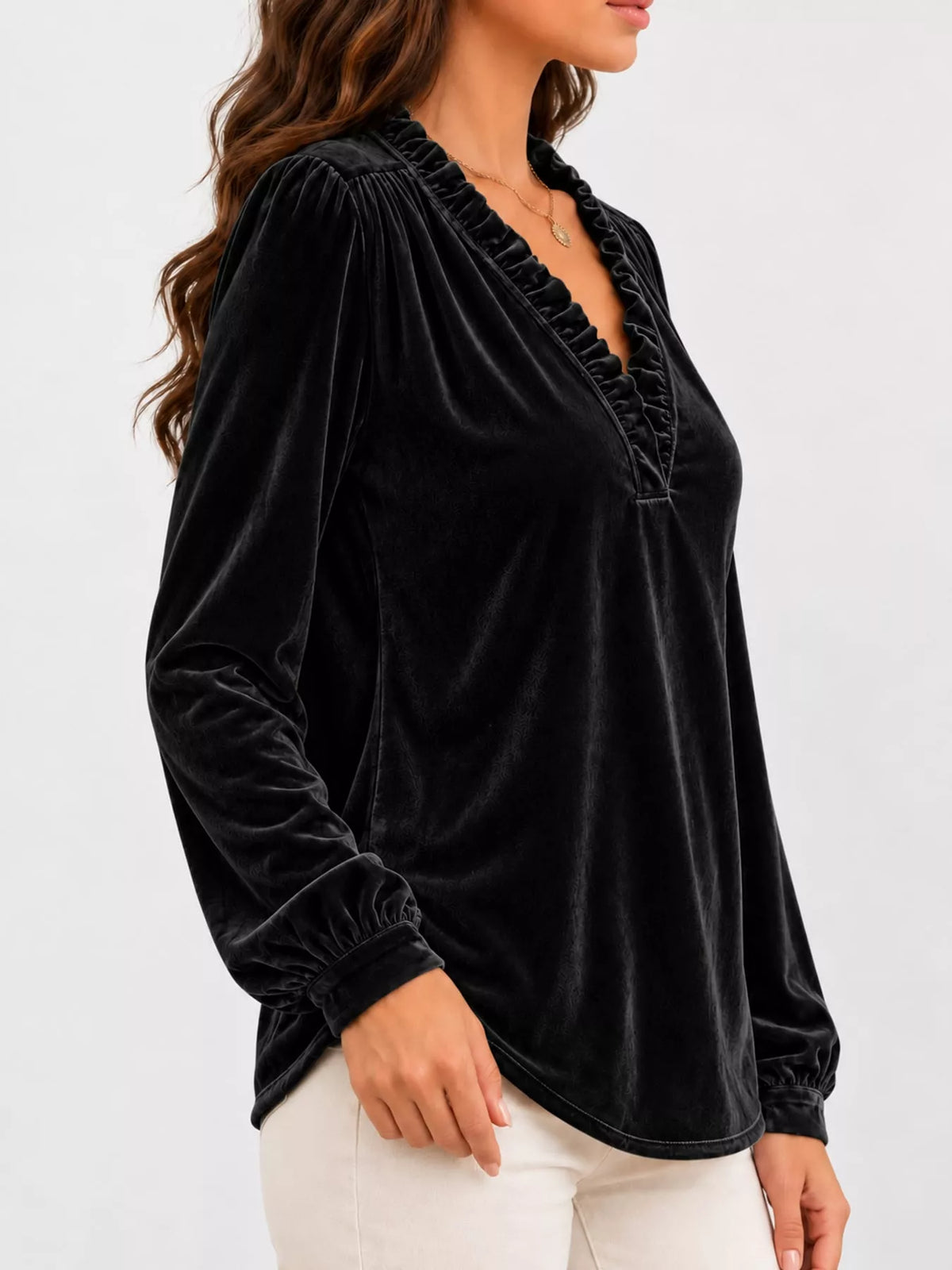 Long-sleeve blouse