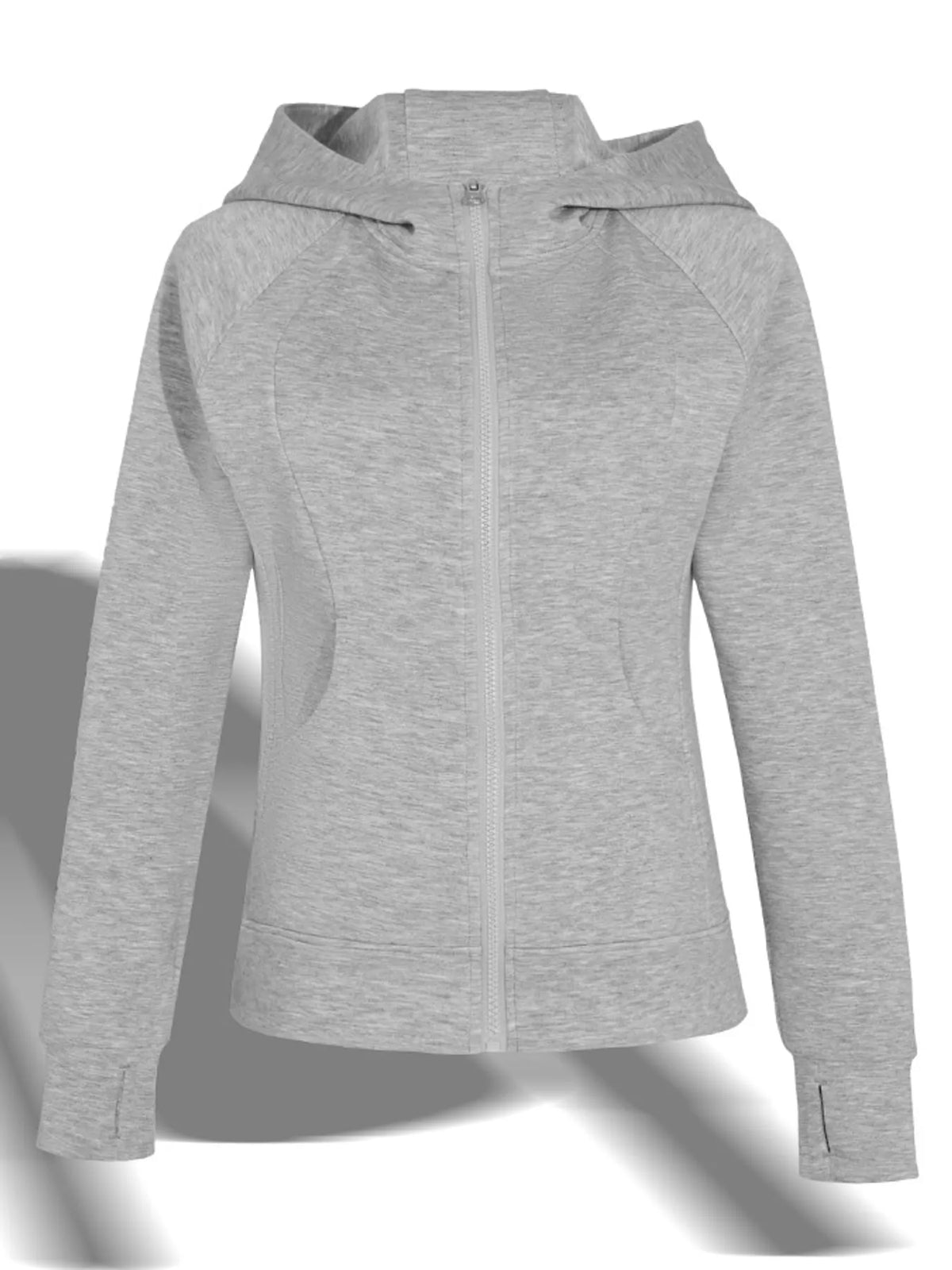 Zip-Up Long Sleeve Hoodie — garment front