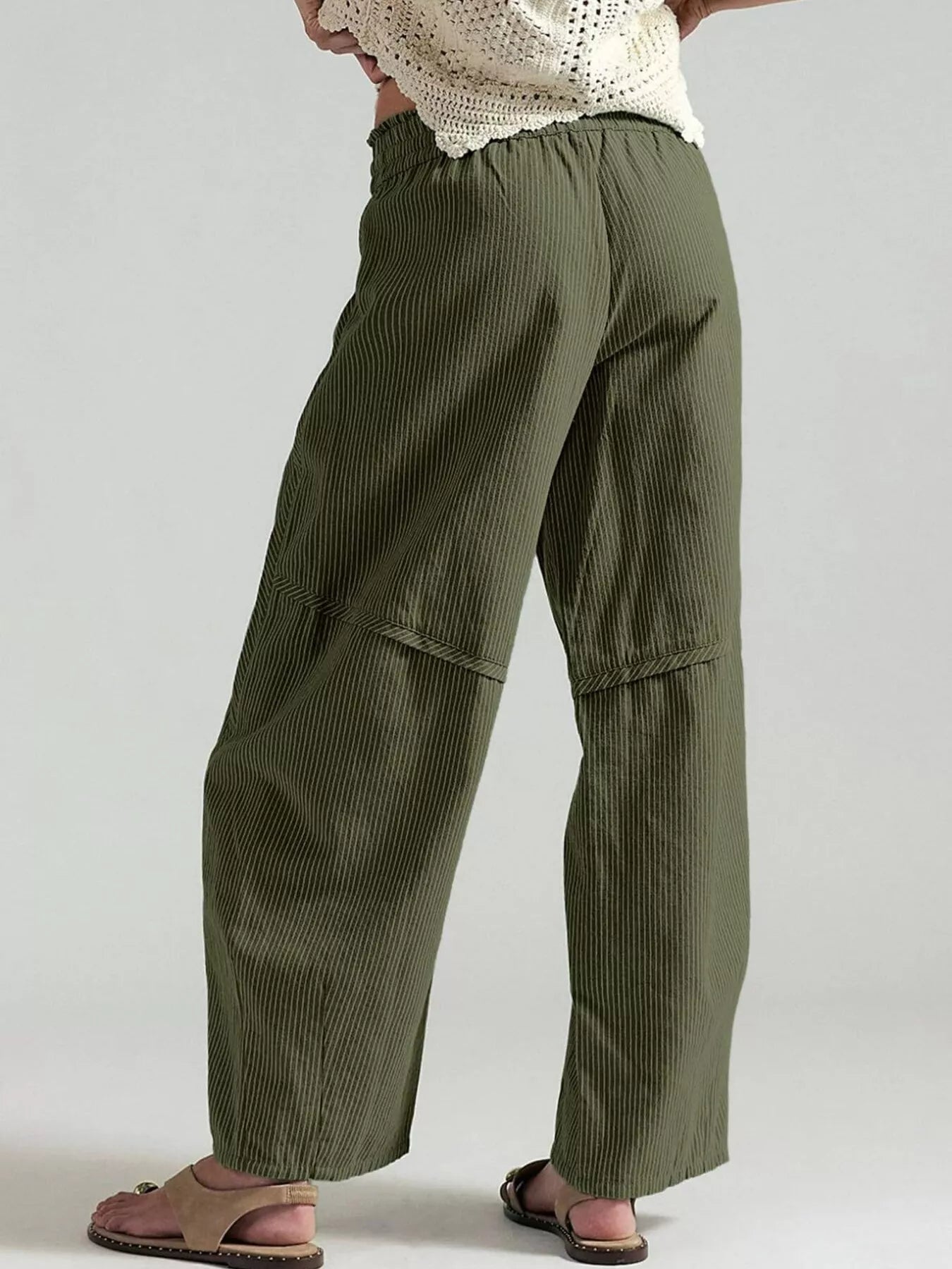 Trendsi Drawstring Corduroy Pants -