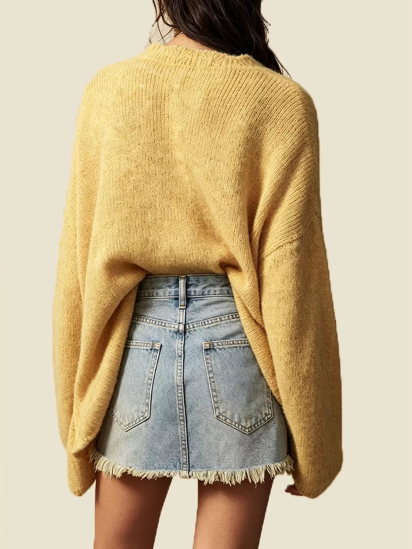 Trendsi V-Neck Button-Down Knit Cardigan -